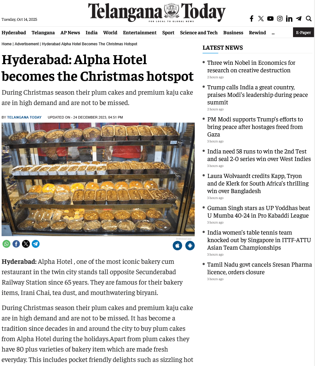 Telangana Today Award